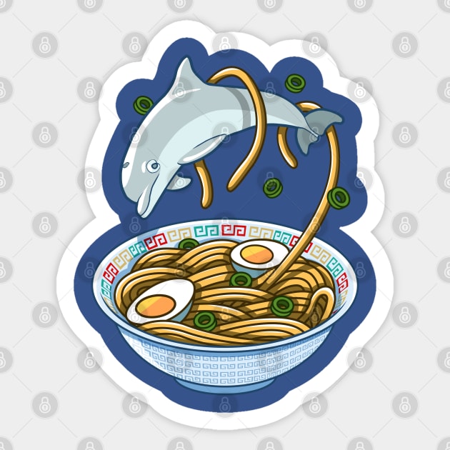 Ramen Dolphin Sticker by albertocubatas